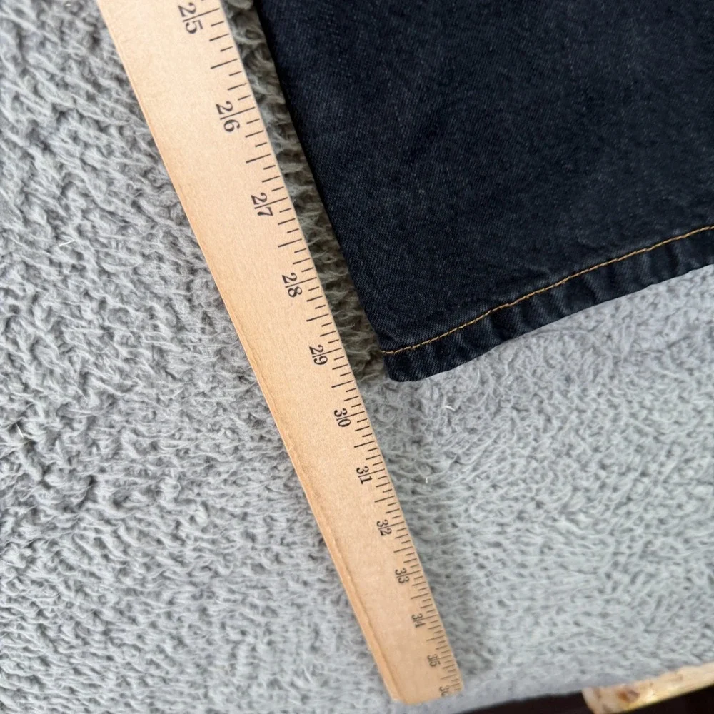 Calvin Klein Jeans Womens 14 Black Cotton Denim Straight Leg Streetwear Workwear
